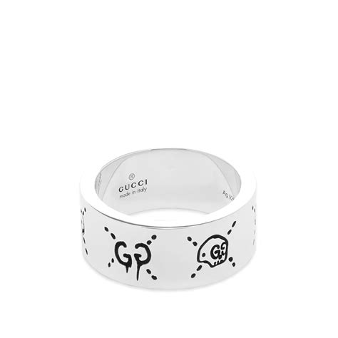 Gucci Ghost Ring Aged Sterling Silver .